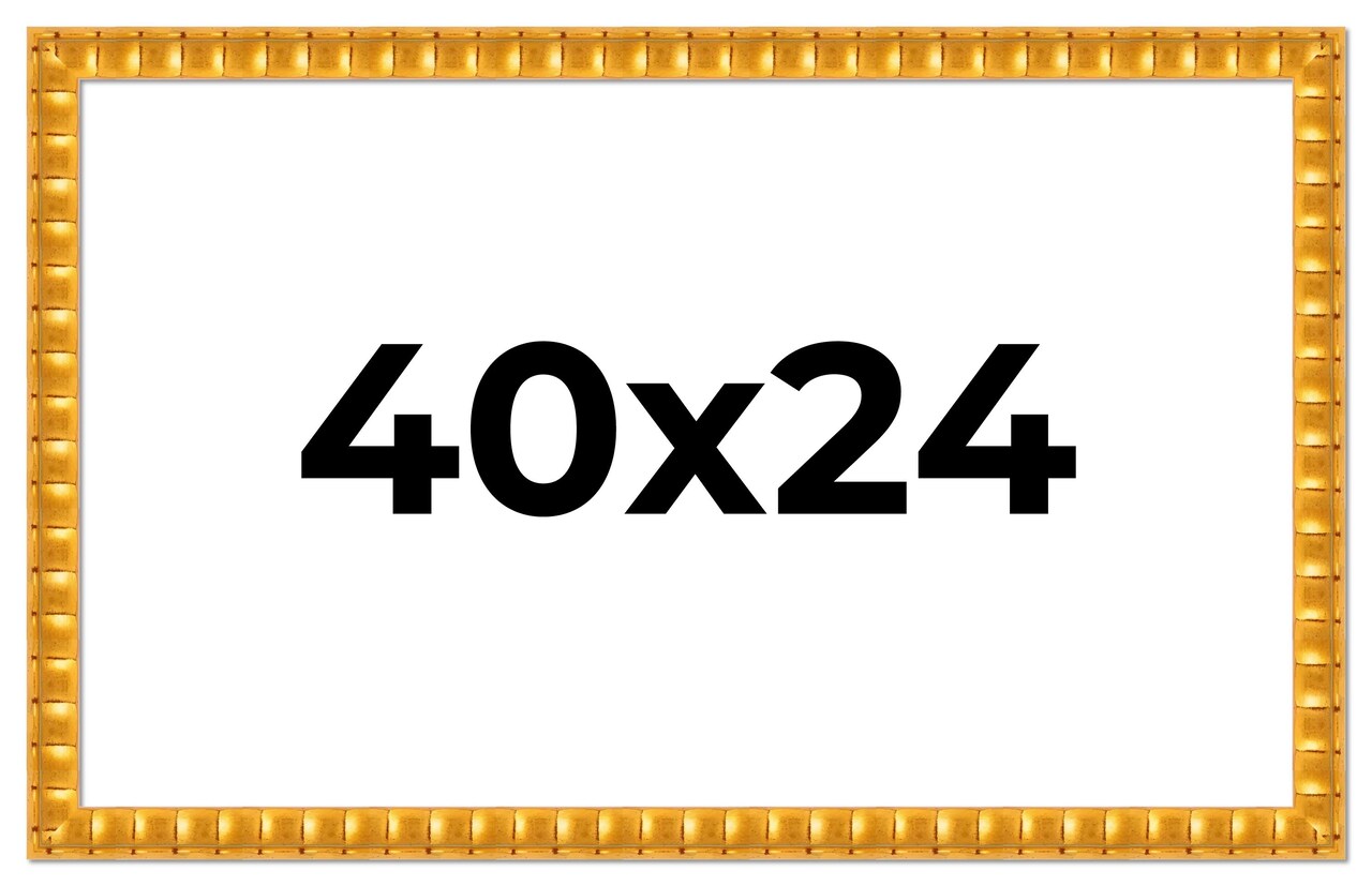 40x24 Bamboo Picture Frame with UV-Resistant Acrylic & Acid Free Backing, Available in 4 Finishes - Brown, Black, Gold, and Natural
